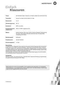 Produktabbildung zu Der Dorfrichter Adam in Heinrich von Kleists Lustspiel "Der zerbrochne Krug" | Heinrich von Kleist und die Literatur um 1800 - Gerhart Pickerodt: "Bin ich der Teufel? Ist das ein Pferdefuß?" Beantwortung der Frage, warum Kleists Dorfrichter Adam den linken Fuß zeigt (2004) (Textauszug, 250 Wörter)
