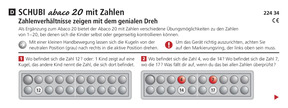 Zahlenverhältnisse zeigen: Übungen mit dem Abaco 20 mit Zahlen