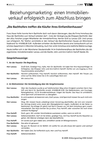 Produktabbildung zu Beziehungsmarketing: einen Immobilienverkauf erfolgreich zum Abschluss bringen - Die Bachhofers treffen die Käufer ihres Einfamilienhauses