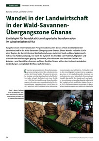 Produktabbildung zu Wandel in der Landwirtschaft in der Wald-Savannen-Übergangszone Ghanas - Ein Beispiel für Translokalität und agrarische Transformation im subsaharischen Afrika