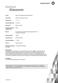 Produktabbildung zu Kurzprosatexte von Franz Kafka | Literatur und Sprache um 1900 - Franz Kafka: Eine kaiserliche Botschaft (geschrieben 1917)
