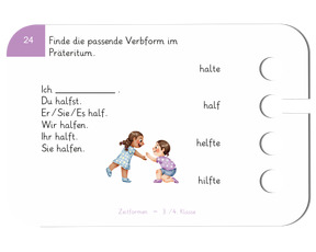 Beispielkarte - Verben im Präteritum