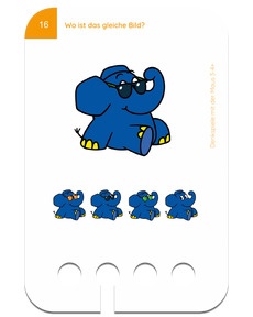 Erste Denkspiele mit der Maus 3-4+. Beispielkarte Sonnenbrille