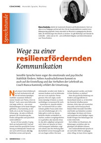 Produktabbildung zu Wege zu einer resilienzfördernden Kommunikation