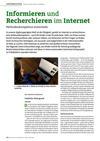 Produktabbildung zu Informieren und Recherchieren im Internet - Methodenkompetenz für den Sachunterricht entwickeln