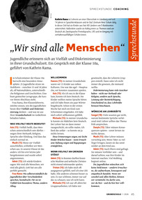 Produktabbildung zu "Wir sind alle Menschen" - Jugendliche erinnern sich an Vielfalt und Diskriminierung in ihrer Grundschulzeit. Ein Gespräch mit der Klasse 10a