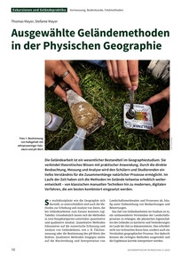 Produktabbildung zu Ausgewählte Geländemethoden in der Physischen Geographie