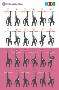 Finde die gleichen Affen.