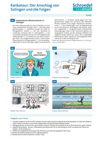 Produktabbildung zu Karikatour: Der Anschlag von Solingen und die Folgen - - Politik ab Klasse 9