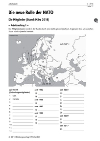 Produktabbildung zu Die neue Rolle der NATO - Die Mitglieder - Veränderung der Sicherheitslage in Europa - Weitere aktuelle Konfliktherde - Wandel der NATO
