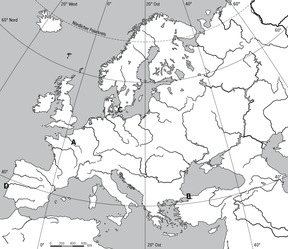 Produktabbildung zu Kartenaufgabe Europa - Wettbewerbsbogen Schulsieger