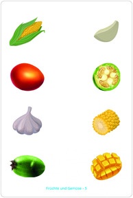 Lemo Kartensatz Früchte und Gemüse. Beispielkarte 2