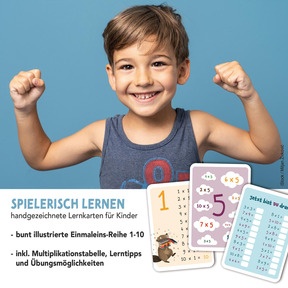 Spielerisch Lernen mit den Karten für das kleine Einmaleins!