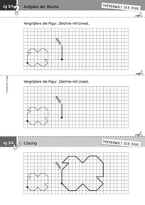 Produktabbildung zu Themenwelt der Zahl: Aufgabe der Woche 26/2017 - Raum und Form: Figuren vergrößern (Klasse 3/4)