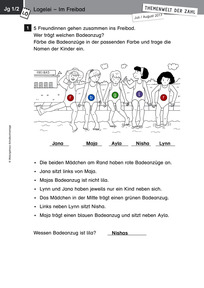 Produktabbildung zu Themenwelt der Zahl: Sommer-Logeleien - Lösungen - Monatsspecial Juli - August 2017