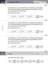 Produktabbildung zu Themenwelt der Zahl: Aufgabe der Woche 30/2017 - Zahlen und Operationen: Zahlenrätsel im Zahlenraum bis 1000
