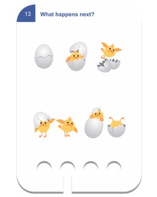 Verknüpfungsspiele. Beispielkarte Küken