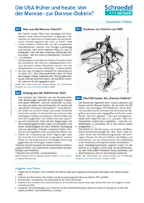 Produktabbildung zu Die USA früher und heute: Von der Monroe- zur Donroe-Doktrin? - - Geschichte / Politik ab Klasse 10