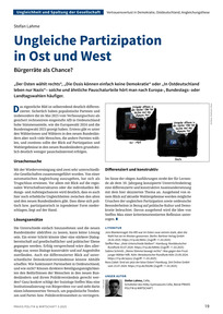 Produktabbildung zu Ungleiche Partizipation in Ost und West - Bürgerräte als Chance?