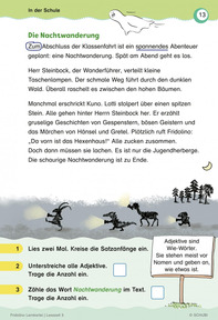 Beispielkarte 13 - In der Schule - Beschreibende Wörter finden