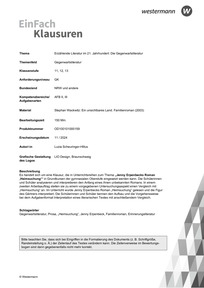 Produktabbildung zu Erzählende Literatur im 21. Jahrhundert: Die Gegenwartsliteratur | Gegenwartsliteratur - Stephan Wackwitz: Ein unsichtbares Land. Familienroman (2003)