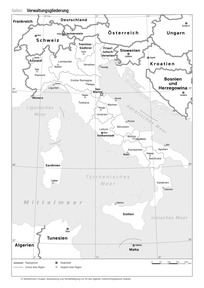 Produktabbildung zu Italien - Verwaltungsgliederung