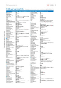 Produktabbildung zu Stichwortverzeichnis - Ausgabe 03/2026