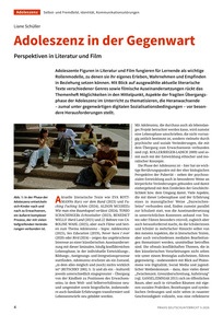 Produktabbildung zu Adoleszenz in der Gegenwart - Perspektiven in Literatur und Film