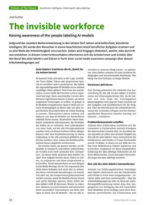 Produktabbildung zu The invisible workforce - Raising awareness of the people labeling AI models
