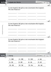 Produktabbildung zu Themenwelt der Zahl: Aufgabe der Woche 52/2014 - Multiplizieren - alle Aufgaben finden