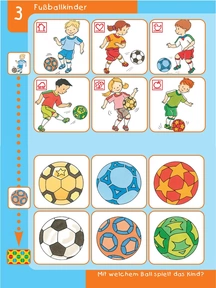 Mit welchem Ball spielt das Kind?