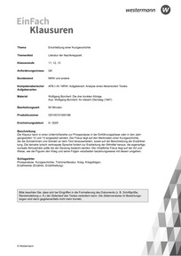 Produktabbildung zu Erschließung einer Kurzgeschichte | Literatur der Nachkriegszeit - Wolfgang Borchert: "Die drei dunklen Könige". Aus: Wolfgang Borchert: "An diesem Dienstag" (1947)