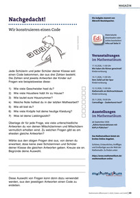 Produktabbildung zu Nachgedacht! - Wir konstruieren einen Code