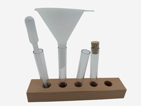 Klasse forscht WASSER I: Materialbox Reagenzglasständer  mit Reagenzgläsern, Filter ...