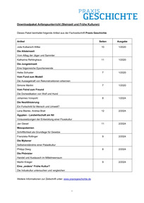 Produktabbildung zu Downloadpaket Anfangsunterricht (Steinzeit und Frühe Kulturen) - Materialien für die Klassenstufen 5 bis 7