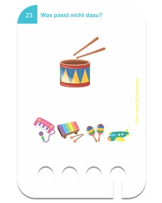 Erste Verknüpfungsspiele. Beispielkarte Musikinstrument