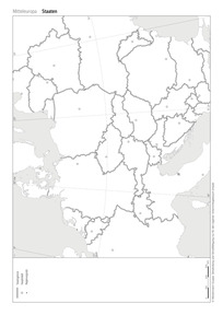 Produktabbildung zu Stumme Karten Europa - Download als pdf