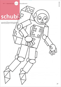 KiBaKo Projekt Raumstation Dreieck: Kopiervorlage Astronaut