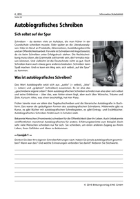 Produktabbildung zu Autobiografisches Schreiben - Anregungen zum Schreiben über sich selbst