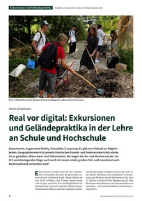Produktabbildung zu Real vor digital: Exkursionen und Geländepraktika in der Lehre an Schule und Hochschule