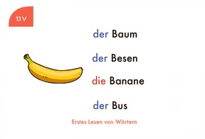 Beispielkarte: Erstes Lesen von Wörtern