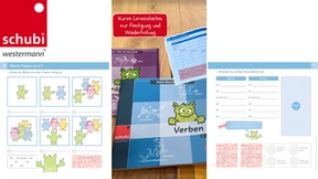Produktabbildung zu Verben üben mit Spaß - und Stickern und Lösungslupe