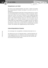 Produktabbildung zu Themenwelt der Zahl: VERA - Kommentar - Monatsspecial April 2018