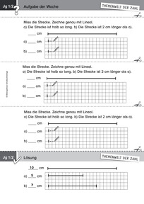 Produktabbildung zu Themenwelt der Zahl: Aufgabe der Woche 07/2015 - Längen: Strecken messen und zeichnen
