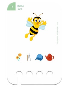 Was passt zusammen? Beispielkarte Biene
