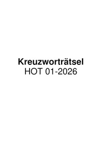 Produktabbildung zu Kreuzworträtsel: Sozialversicherung aktuell - Ausgabe 01/2026