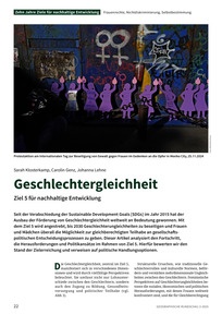 Produktabbildung zu Geschlechtergleichheit - Ziel 5 für nachhaltige Entwicklung