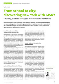Produktabbildung zu From school to city: discovering New York with GISNY - Schulalltag, Stadtleben und Englisch in einem realitätsnahen Kontext