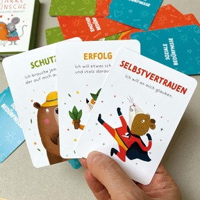 Bedürfnisse sichtbar machen: Karten zu Schutz, Erfolg und Selbstvertrauen fördern Ausdruck und Selbstwahrnehmung.