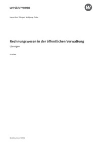 Probeseiten Ausbildung in der öffentlichen Verwaltung - Rechnungswesen - Lösungen Download, 8. Auflage 2025